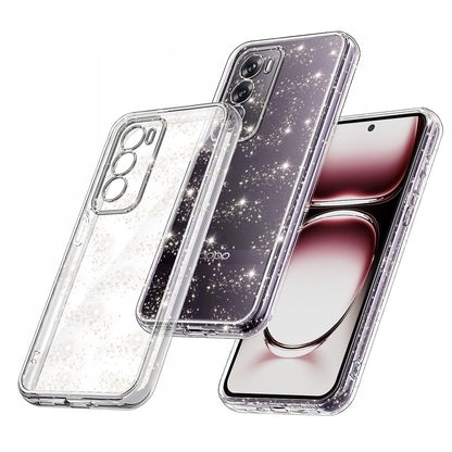 Hülle für Oppo Reno12, Techsuit, SparkleSkin, Transparent