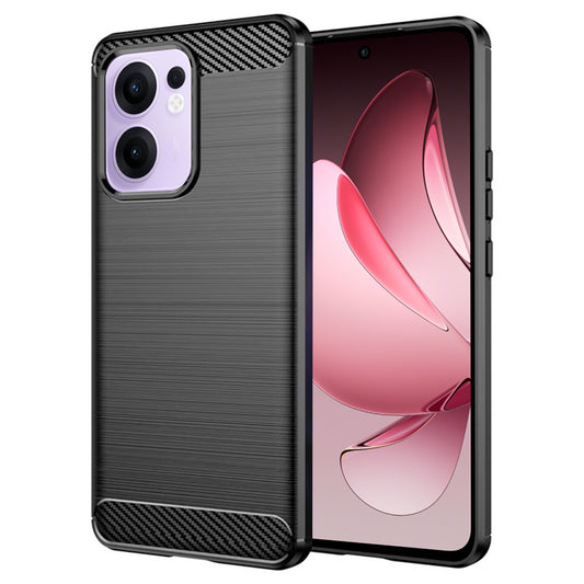 Hülle für Oppo Reno13 FS 5G / Reno13 F 4G / Reno13 F, Techsuit, Carbon, Schwarz