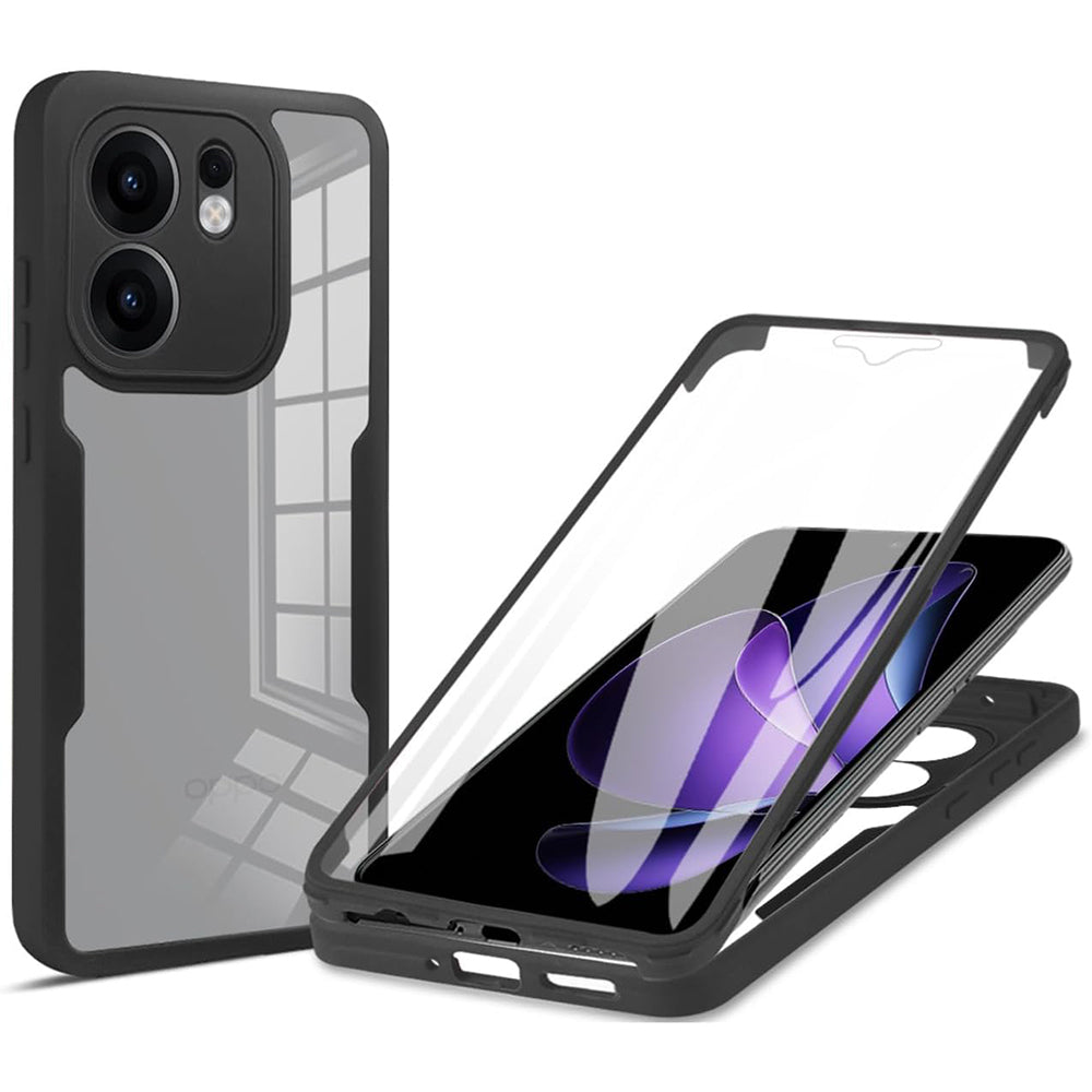 Hülle für Oppo Reno13 FS 5G / Reno13 F 4G / Reno13 F, Techsuit, ColorVerse 360, Schwarz