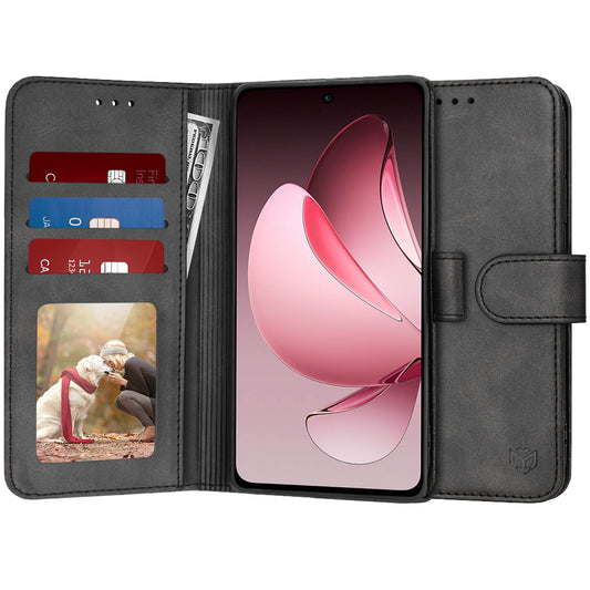 Hülle für Oppo Reno13 FS 5G / Reno13 F 4G / Reno13 F, Techsuit, Diary Book, Schwarz