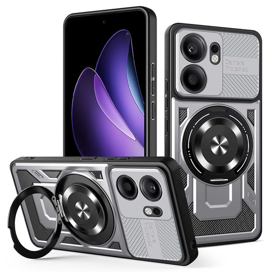 Hülle für Oppo Reno13 FS 5G / Reno13 F 4G / Reno13 F, Techsuit, RuggedCam, Grau