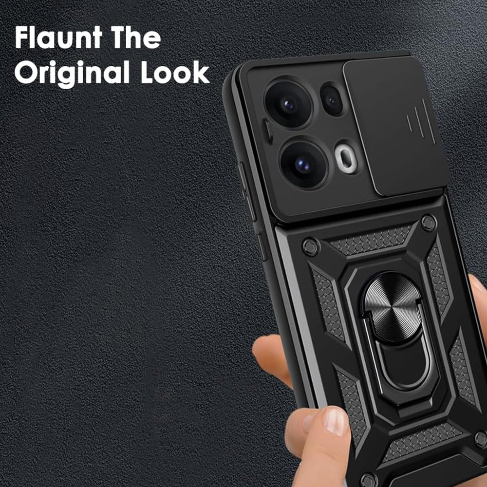 Case for Oppo Reno13 Pro, Techsuit, CamShield, Black