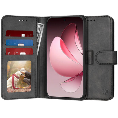 Case for Oppo Reno13 Pro, Techsuit, Diary Book, Black