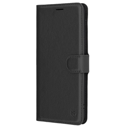 Case for Oppo Reno13 Pro, Techsuit, Leather Folio, Black