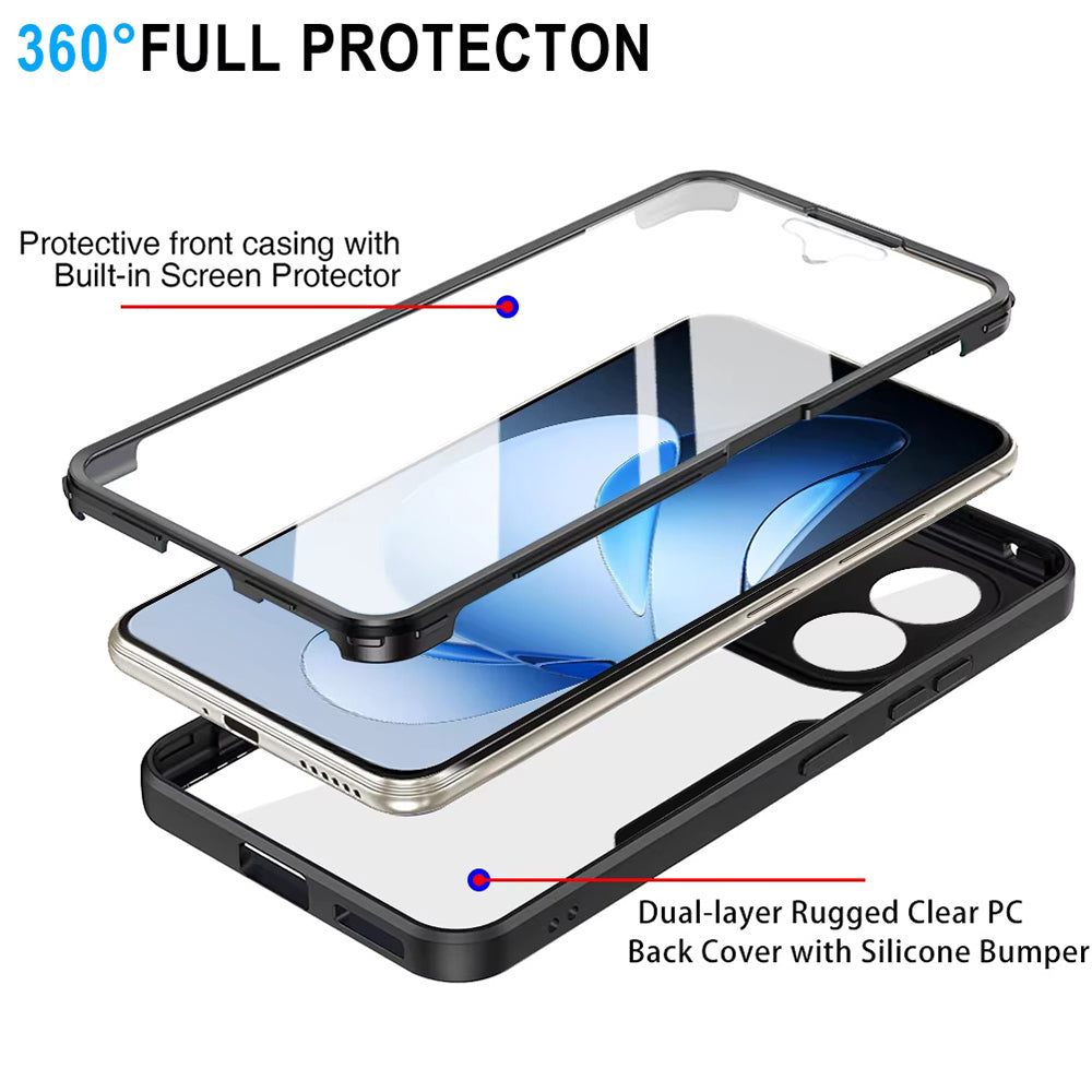 Hülle für Oppo Reno13, Techsuit, ColorVerse 360, Schwarz