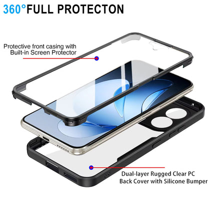 Hülle für Oppo Reno13, Techsuit, ColorVerse 360, Schwarz