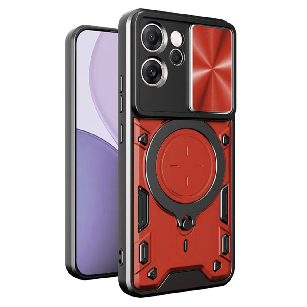 Hülle für Oppo Reno14 FS 5G / Reno14 F, Techsuit, CamGuard Pro, Rot