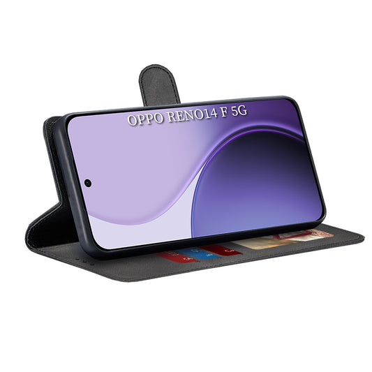 Hülle für Oppo Reno14 FS 5G / Reno14 F, Techsuit, Diary Book, Schwarz