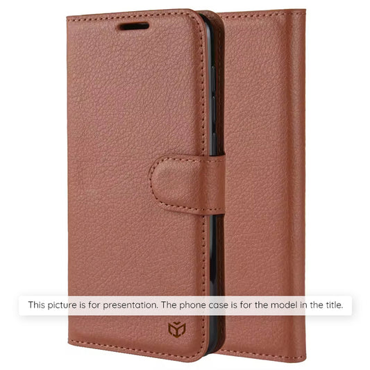 Hülle für Oppo Reno14 FS 5G / Reno14 F, Techsuit, Leder-Folio, Braun