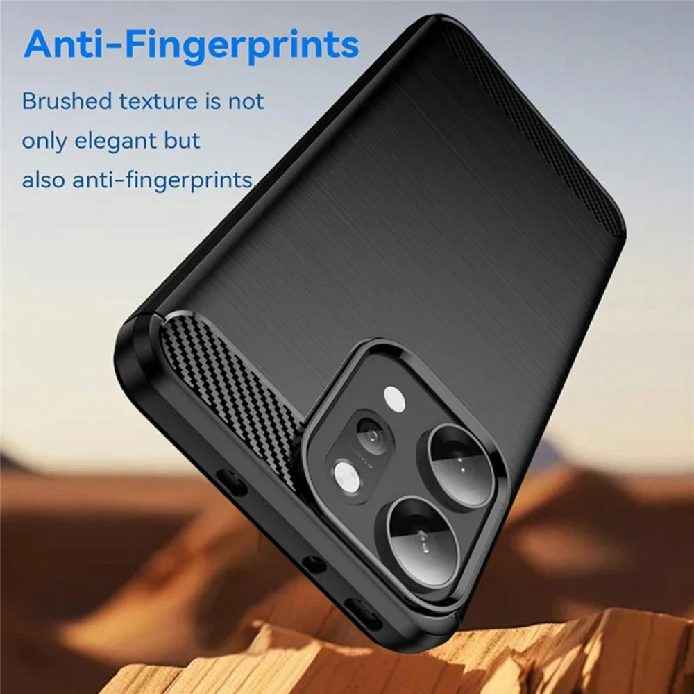 Hülle für Oppo Reno14 Pro, Techsuit, Carbon, Schwarz