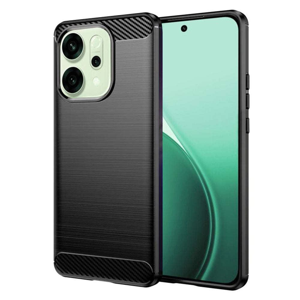 Hülle für Oppo Reno14, Techsuit, Carbon, Schwarz