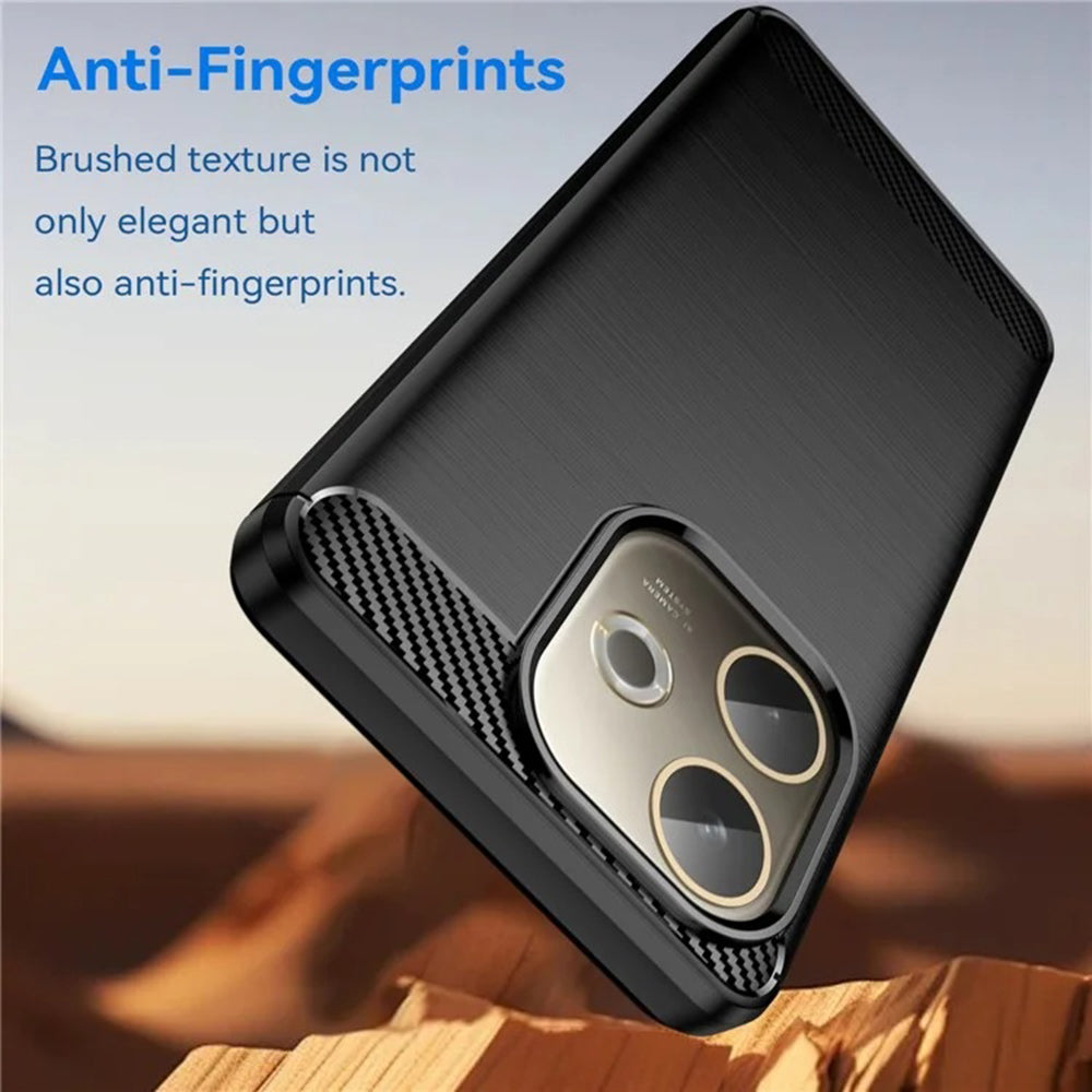 Hülle für Oppo Reno14, Techsuit, Carbon, Schwarz