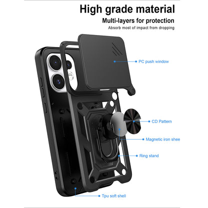 Hülle für Oppo Reno16 / Reno16 Pro, Techsuit, CamShield, Schwarz