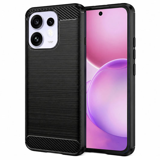 Hülle für Oppo Reno16 / Reno16 Pro, Techsuit, Carbon, Schwarz