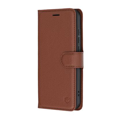 Hülle für Oppo Reno16 / Reno16 Pro, Techsuit, Leder-Folio, Braun