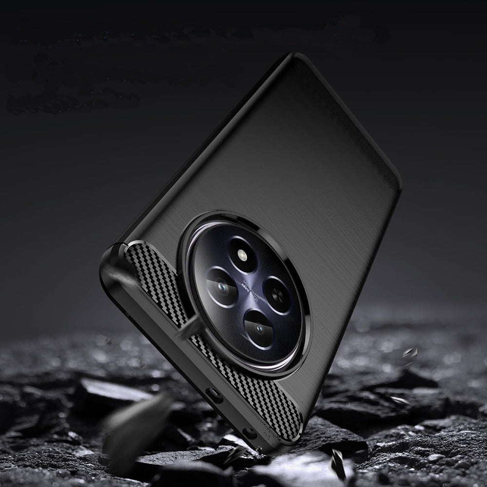 Hülle für Realme 12, Techsuit, Carbon, Blau