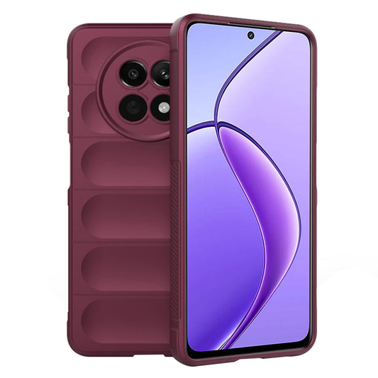 Hülle für Realme 12x / 12, Techsuit, Magic Shield, Weinrot