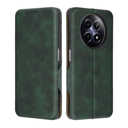 Hülle für Realme 12x / 12, Techsuit, Safe Wallet Plus, Grün