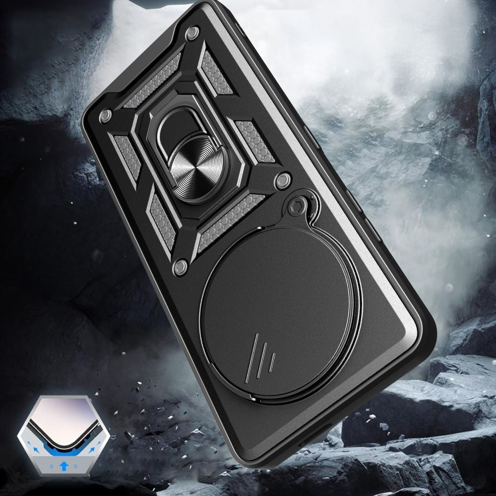 Hülle für Realme 14 Pro, Techsuit, CamShield, Schwarz