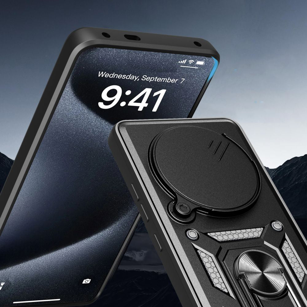 Hülle für Realme 14 Pro, Techsuit, CamShield, Schwarz