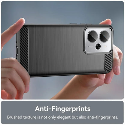 Hülle für Realme 14T / 14, Techsuit, Carbon, Schwarz