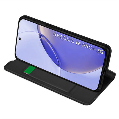 Hülle für Realme 16 Pro, Techsuit, Magskin Book, Schwarz