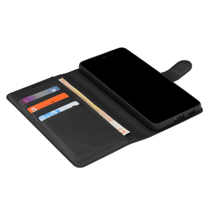 Case for Realme 16, Techsuit, Leather Folio, Black