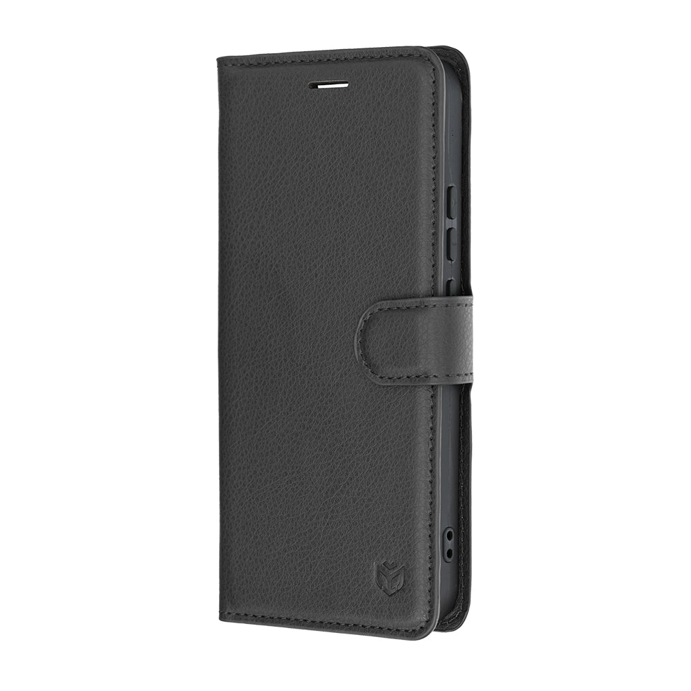 Case for Realme 16, Techsuit, Leather Folio, Black