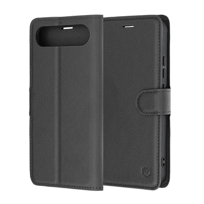 Case for Realme 16, Techsuit, Leather Folio, Black