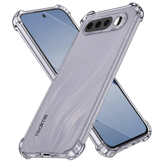 Hülle für Realme 16, Techsuit, stoßfest klar, rauchfarben