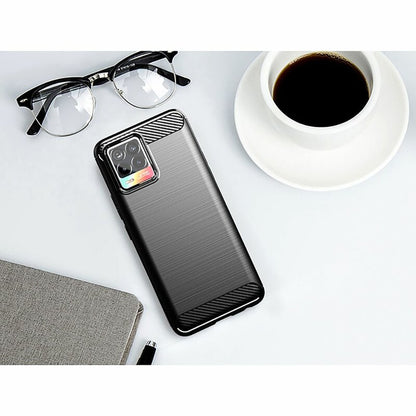 Hülle für Realme 8 Pro / 8, Techsuit, Carbon, Schwarz