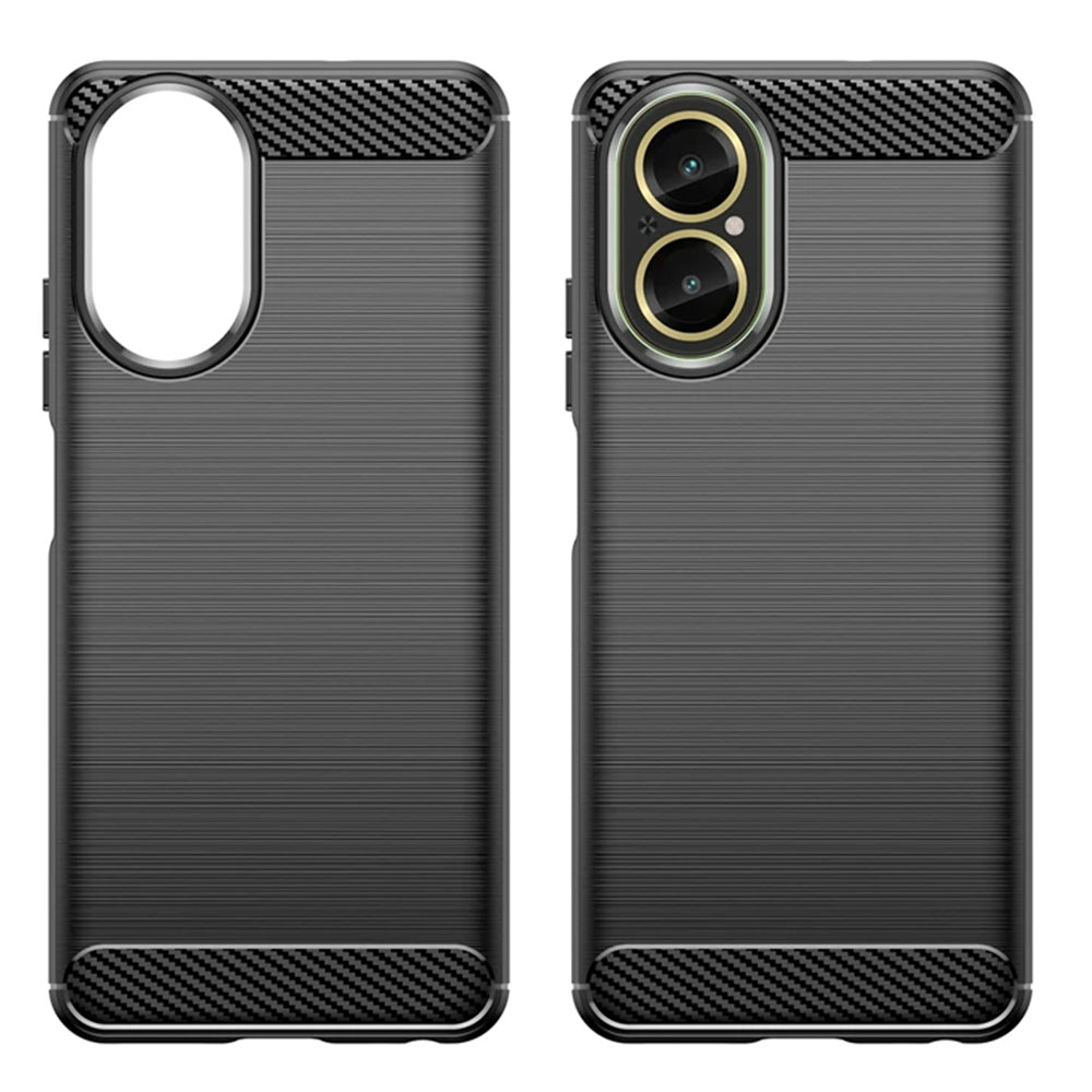 Hülle für Realme C67 4G, Techsuit, Carbon, Schwarz