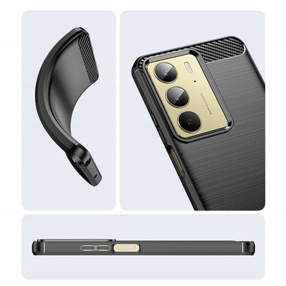 Hülle für Realme C75 5G / 14x, Techsuit, Carbon, Schwarz