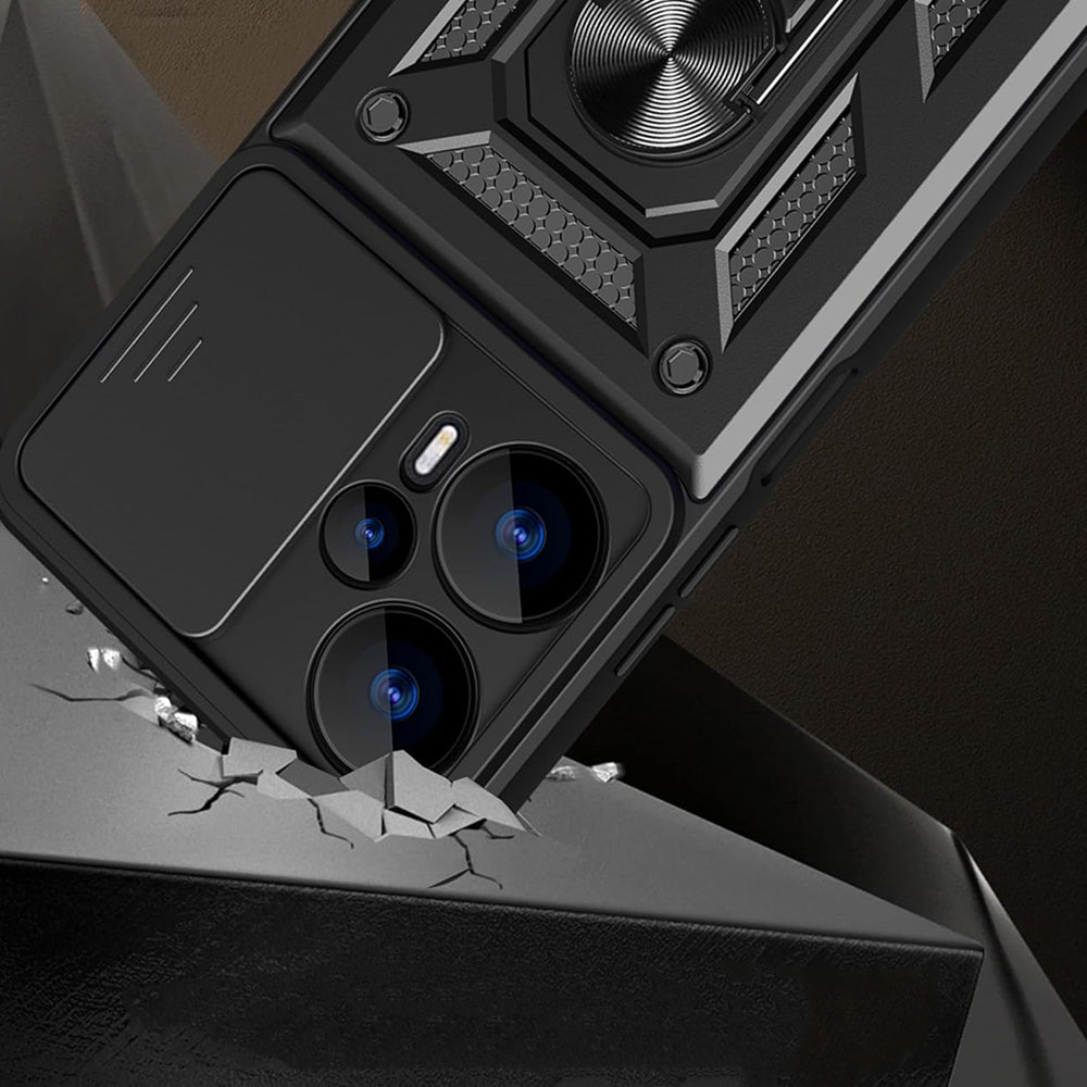 Hülle für Realme GT 6T / GT 6, Techsuit, CamShield, Schwarz
