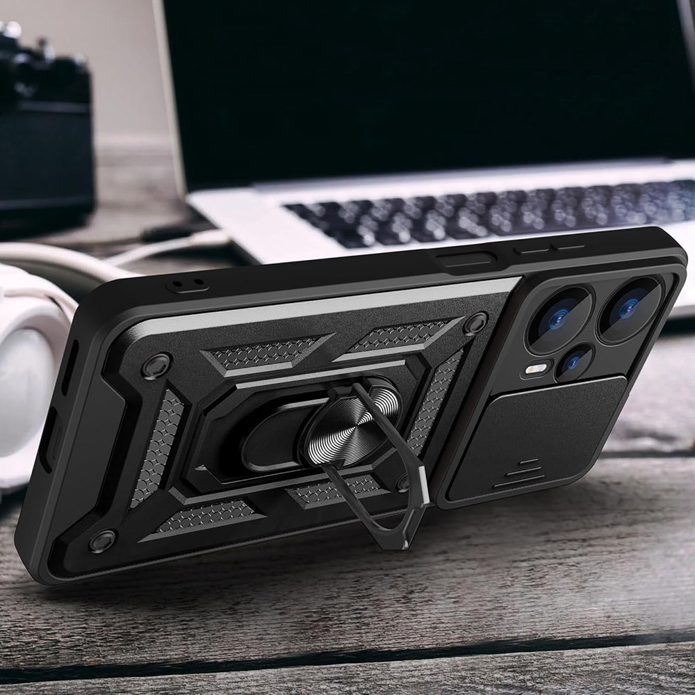 Hülle für Realme GT 6T / GT 6, Techsuit, CamShield, Schwarz