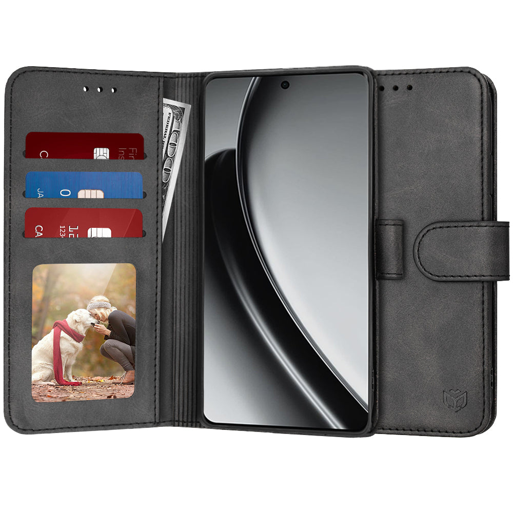 Hülle für Realme GT 6T / GT 6, Techsuit, Diary Book, Schwarz