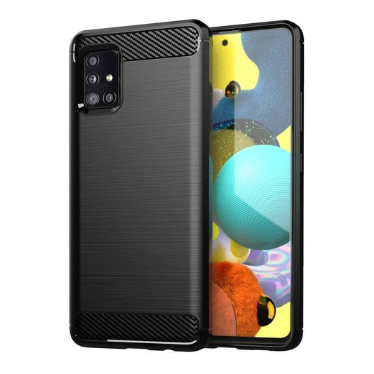 Hülle für Samsung Galaxy A71 A715, OEM, Carbon, Schwarz