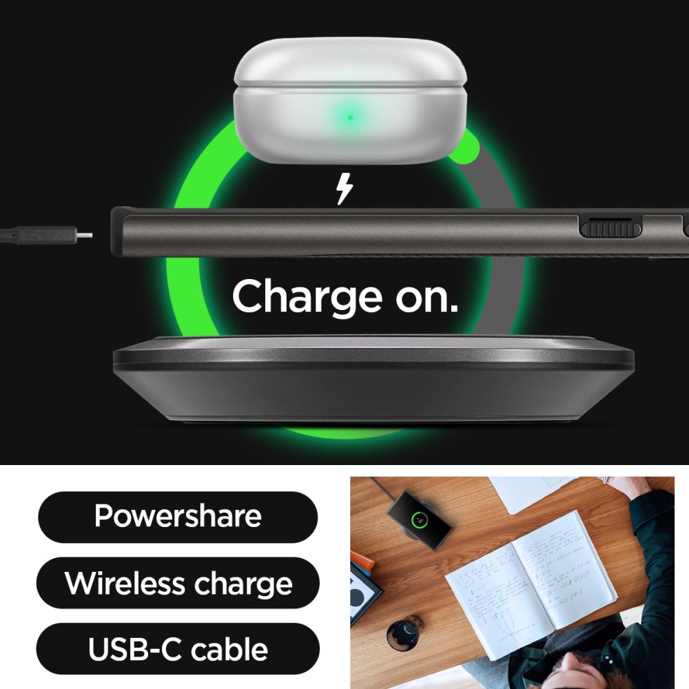 Hülle für Samsung Galaxy S24 Ultra S928, Spigen, Neo Hybrid, Grau ACS07305
