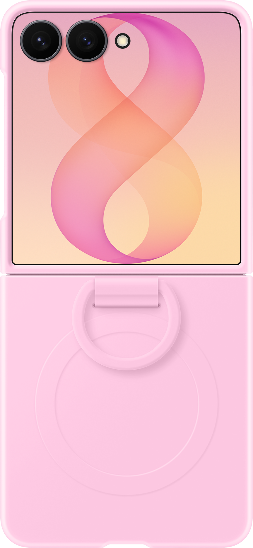 Hülle für Samsung Galaxy Z Flip8 F776, Silicone Ring Magnet, Rosa EF-EF776CVEGWW