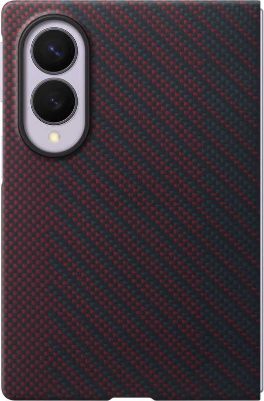Hülle für Samsung Galaxy Z Fold8 F971, Carbon Magnet Case, Rot EF-KF971SREGWW
