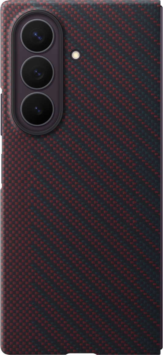 Hülle für Samsung Galaxy Z Fold8 Ultra F976, Carbon Magnet Case, Rot EF-KF976SREGWW