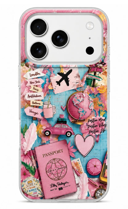 Hülle für Samsung Galaxy A07 5G A076 / A07 4G A075, Perfect Case, Dreamora Pink Flight, Mehrfarbig