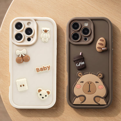 Case for Samsung Galaxy A26 A266, OEM, Ultra Trendy 3D Capybara, Brown