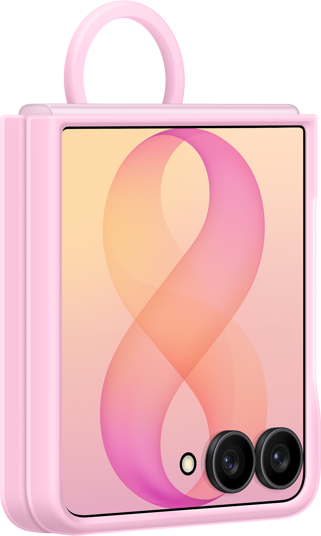 Hülle für Samsung Galaxy Z Flip8 F776, Silicone Ring Magnet, Rosa EF-EF776CVEGWW