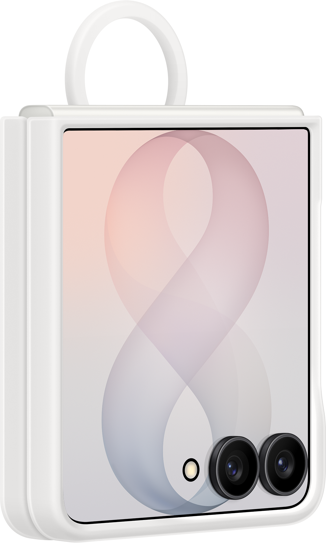 Hülle für Samsung Galaxy Z Flip8 F776, Silicone Ring Magnet, Weiß EF-EF776CWEGWW
