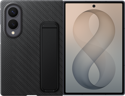 Hülle für Samsung Galaxy Z Fold8 F971, Carbon Standing, Schwarz EF-XF971SBEGWW
