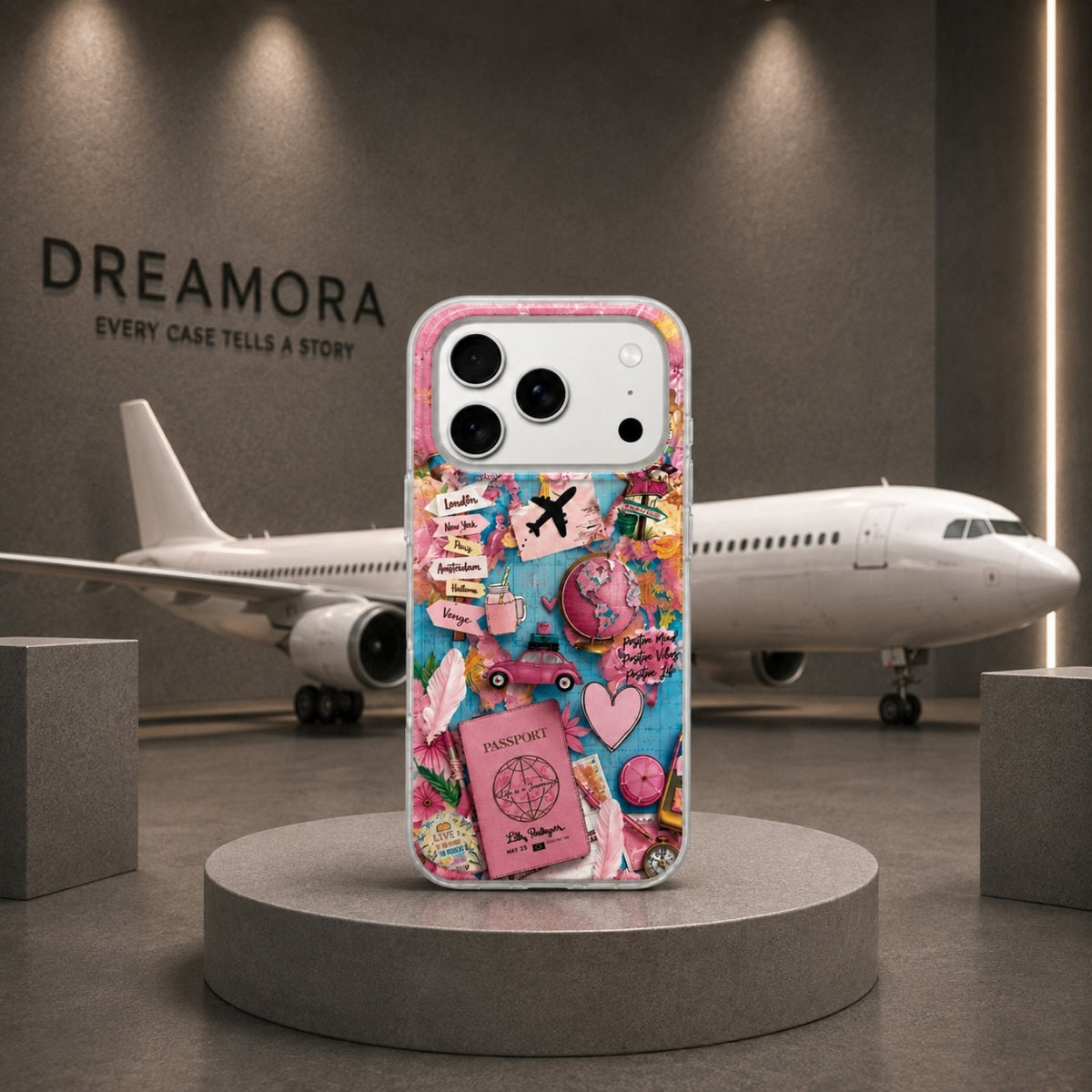 Hülle für Samsung Galaxy A07 5G A076 / A07 4G A075, Perfect Case, Dreamora Pink Flight, Mehrfarbig