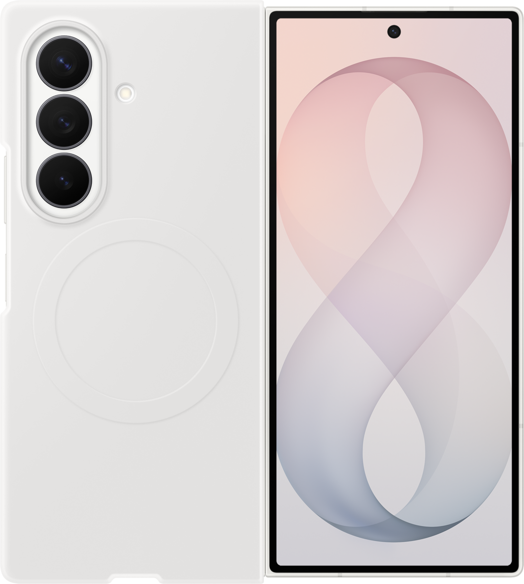 Case for Samsung Galaxy Z Fold8 Ultra F976, Silicone Magnet Case, White EF-EF976CWEGWW