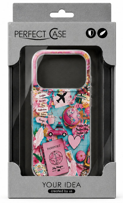 Hülle für Samsung Galaxy A07 5G A076 / A07 4G A075, Perfect Case, Dreamora Pink Flight, Mehrfarbig