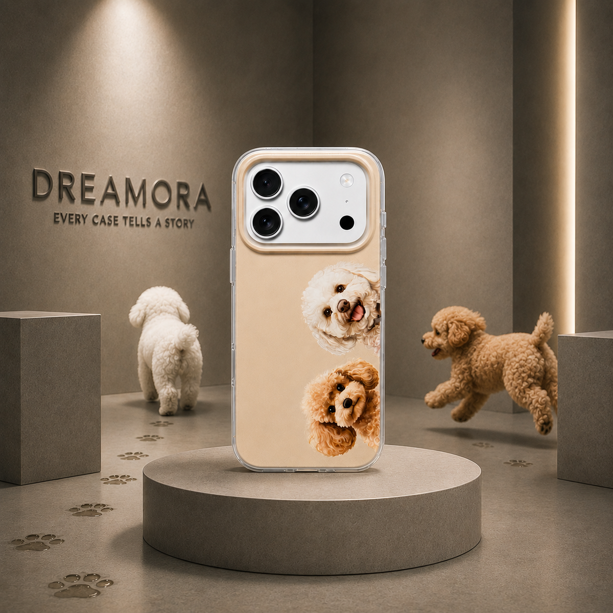 Hülle für Samsung Galaxy A07 5G A076 / A07 4G A075, Perfect Case, Dreamora Pudel, Mehrfarbig